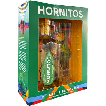 Hornitos Reposado Gift Pack with 2 Artist Edition Shot Glasses
