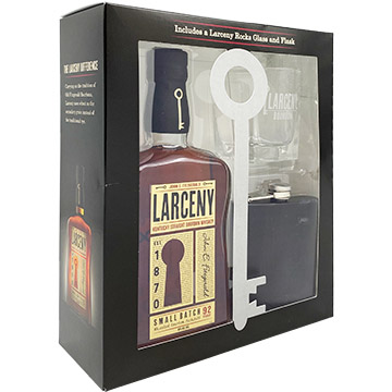 Larceny Small Batch Bourbon Gift Set with Flask & Rocks Glass