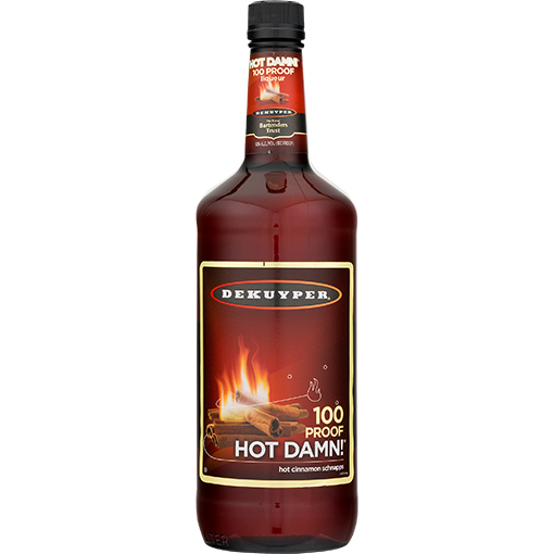 Picture of DeKuyper Hot Damn! 100 Proof Cinnamon Schnapps Liqueur
