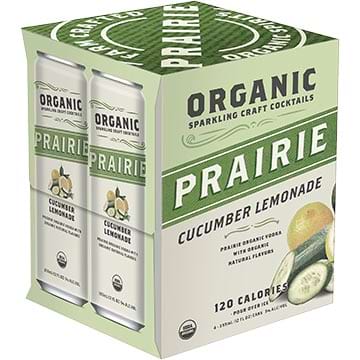 Prairie Organic Sparkling Craft Cocktails Cucumber Lemonade