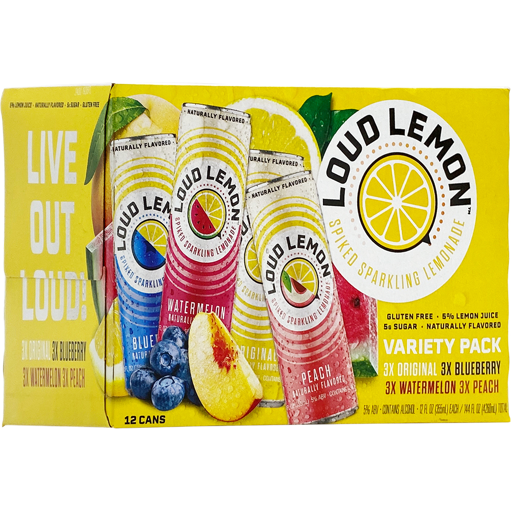 Loud Lemon Spiked Sparkling Lemonade Variety Pack Gotoliquorstore