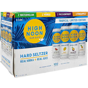 High Noon Sun Sips Hard Seltzer Tropical Variety Pack