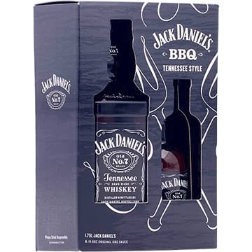 Jack Daniel's Old No. 7 Tennessee Whiskey Gift Set with BBQ Sauce