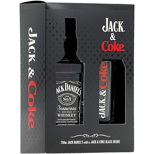 New Pair Of 2 Jack Daniel's Old No.7 Tall Glass Whisky Jack and Coca Cola X2 