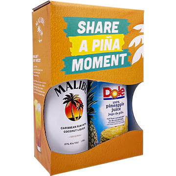 Malibu Coconut Rum Gift Set with Dole Pineapple Juice