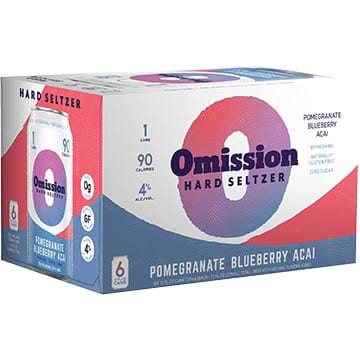 Omission Hard Seltzer Pomegranate Blueberry Acai
