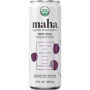 Maha Organic Hard Seltzer Black Cherry