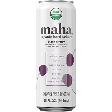 Maha Organic Hard Seltzer Black Cherry
