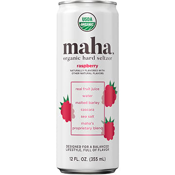 Maha Organic Hard Seltzer Raspberry