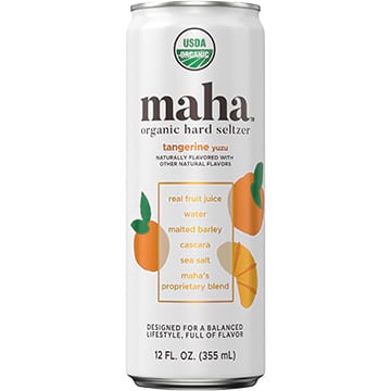 Maha Organic Hard Seltzer Tangerine Yuzu