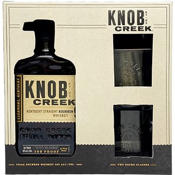 Knob Creek 9 Year Old Bourbon with 2 Rocks Glasses