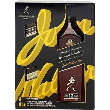 Johnnie Walker Black Label 12 Year Old Gift Set with Two 50ml Miniature