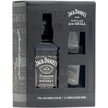 Jack Daniel's Old No. 7 Tennessee Whiskey Gift Set with 2 Rocks Glasses