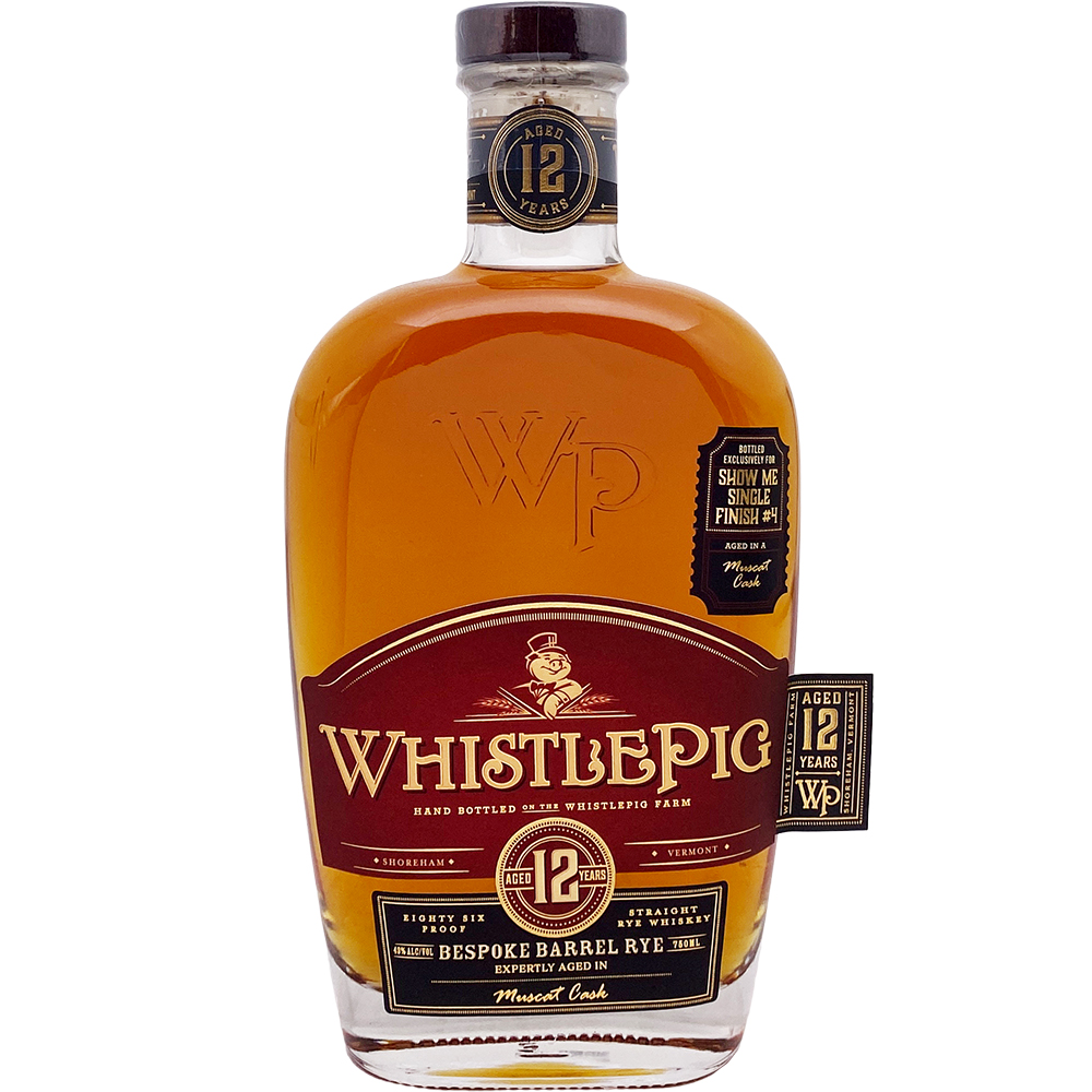 WhistlePig 12 Year Old Bespoke Barrel Rye Muscat Cask Finish ...