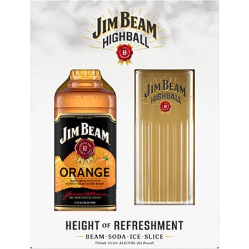 Jim Beam Orange Bourbon Gift Set with Highball Glass