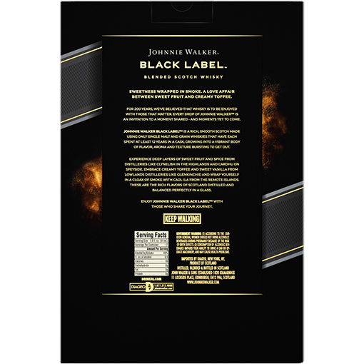 Picture of Johnnie Walker Black Label 12 Year Old - 200th Anniversary Limited Edition Gift Set with 2 Tumbler Glasses