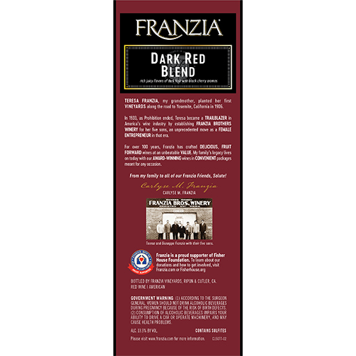 Picture of Franzia Dark Red Blend