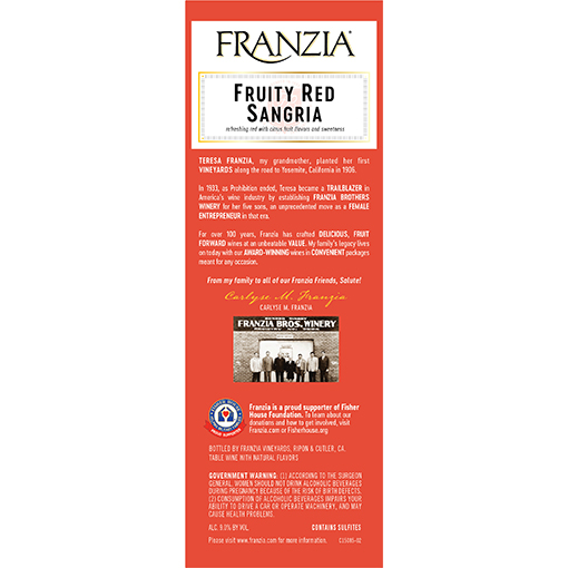 Picture of Franzia Fruity Red Sangria