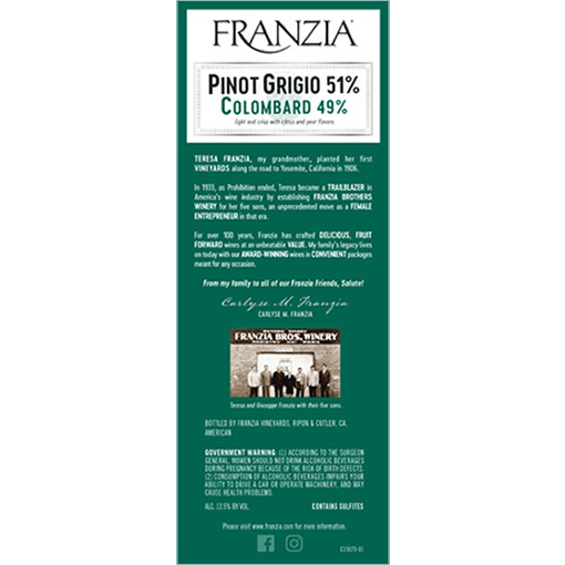 Picture of Franzia Pinot Grigio Colombard