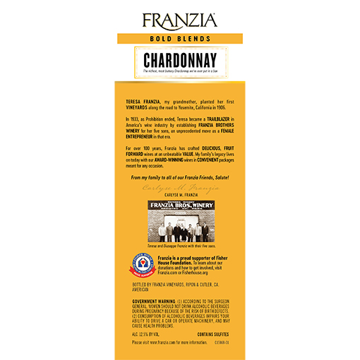 Picture of Franzia Rich & Buttery Chardonnay