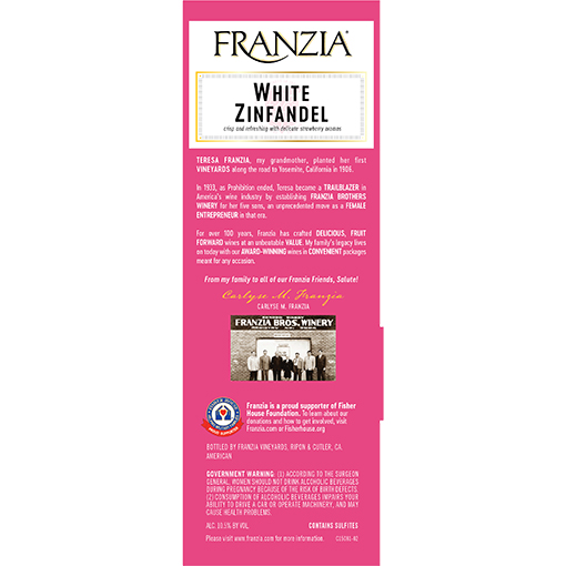 Picture of Franzia White Zinfandel