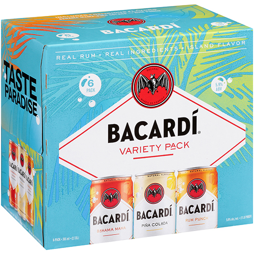 Picture of Bacardi Taste Paradise Rum Cocktail Variety Pack