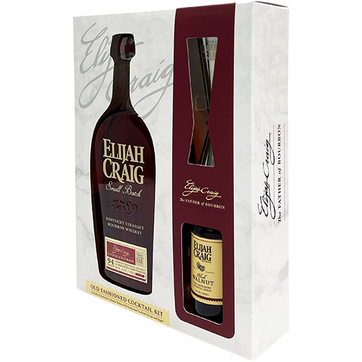 Elijah Craig Small Batch Bourbon with Old Fashioned Syrup & Jigger Gift Set