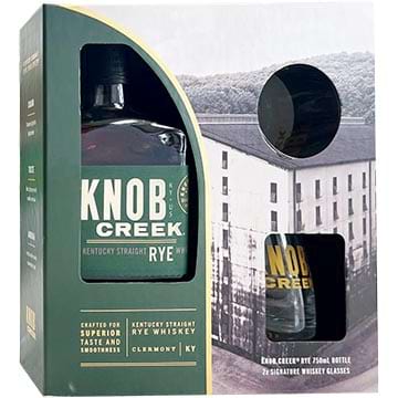 Knob Creek Kentucky Straight Rye Whiskey with Glasses
