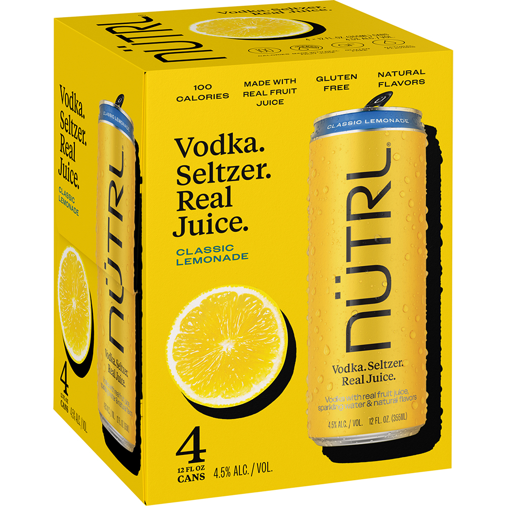 NUTRL Classic Lemonade Vodka Seltzer | GotoLiquorStore