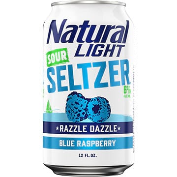 Natural Light Sour Seltzer Razzle Dazzle Blue Raspberry