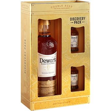 Dewar's 15 Year Old Discovery Pack with Two 50ml Miniature