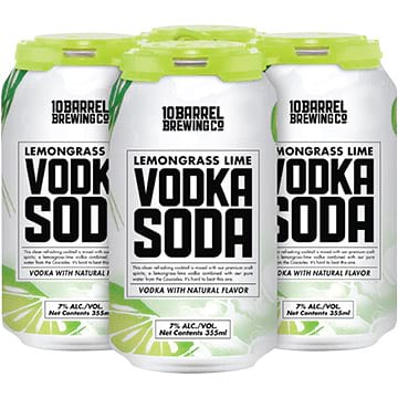 10 Barrel Lemongrass Lime Vodka Soda