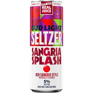 Bud Light Seltzer Sangria Splash Red Sangria Style