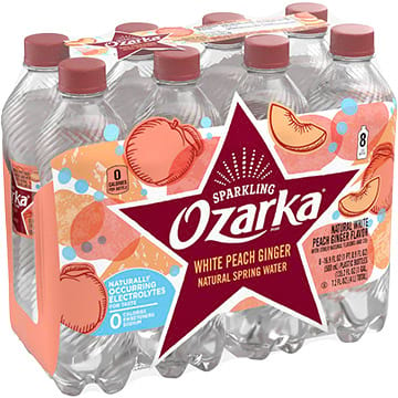 Ozarka White Peach Ginger Sparkling Water
