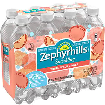 Zephyrhills White Peach Ginger Sparkling Water