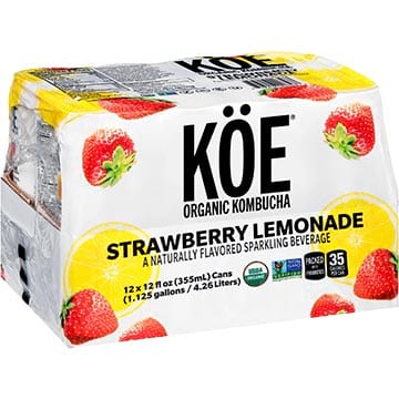 Koe Organic Strawberry Lemonade Kombucha