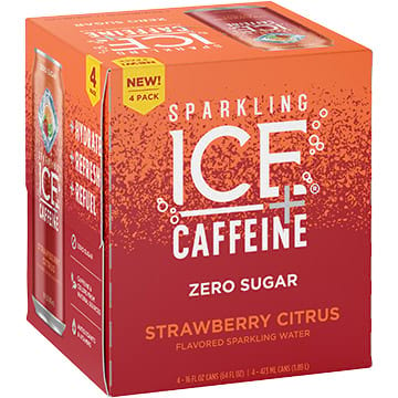 Sparkling Ice + Caffeine Strawberry Citrus Sparkling Water