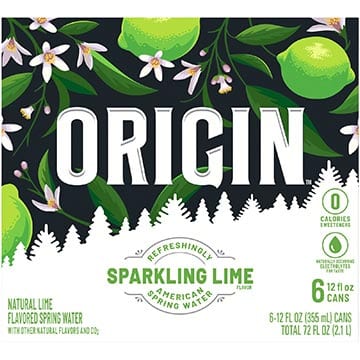 ORIGIN Lime Sparkling Water