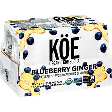 Koe Organic Blueberry Ginger Kombucha