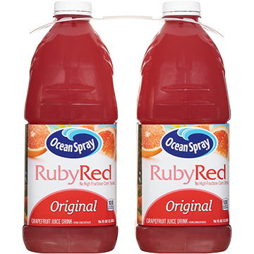 Ocean Spray Ruby Red Juice Drink Grapefruit 15.2 Fl Oz Bottle