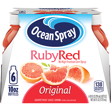 Ocean Spray Ruby Red Juice Drink Grapefruit 15.2 Fl Oz Bottle, Beverages