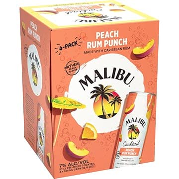 Malibu Peach Rum Punch Cocktail
