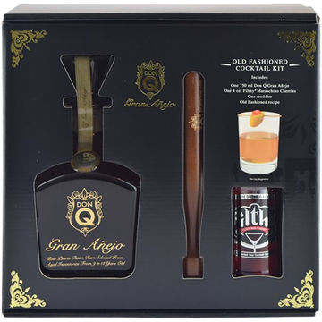 Don Q Gran Anejo Rum with Old Fashioned Cocktail Kit