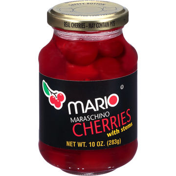 Mario Maraschino Cherries with Stems