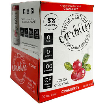 Carbliss Cranberry Vodka Cocktail