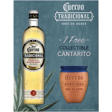 Jose Cuervo Tradicional Reposado Tequila Gift Set with Cantarito
