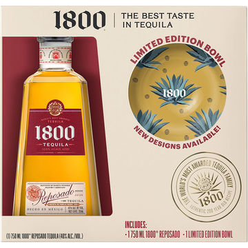 1800 Reposado Tequila Gift Set with Bowl