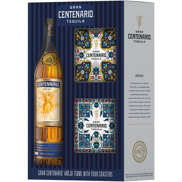 Gran Centenario Anejo Tequila Gift Set with Coasters