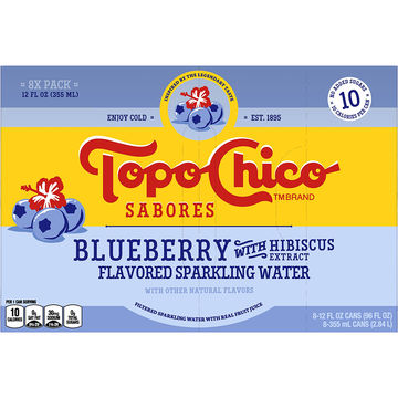 Topo Chico Sabores Blueberry with Hibiscus Extract