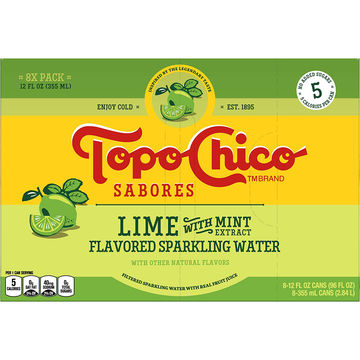 Topo Chico Sabores Lime with Mint Extract
